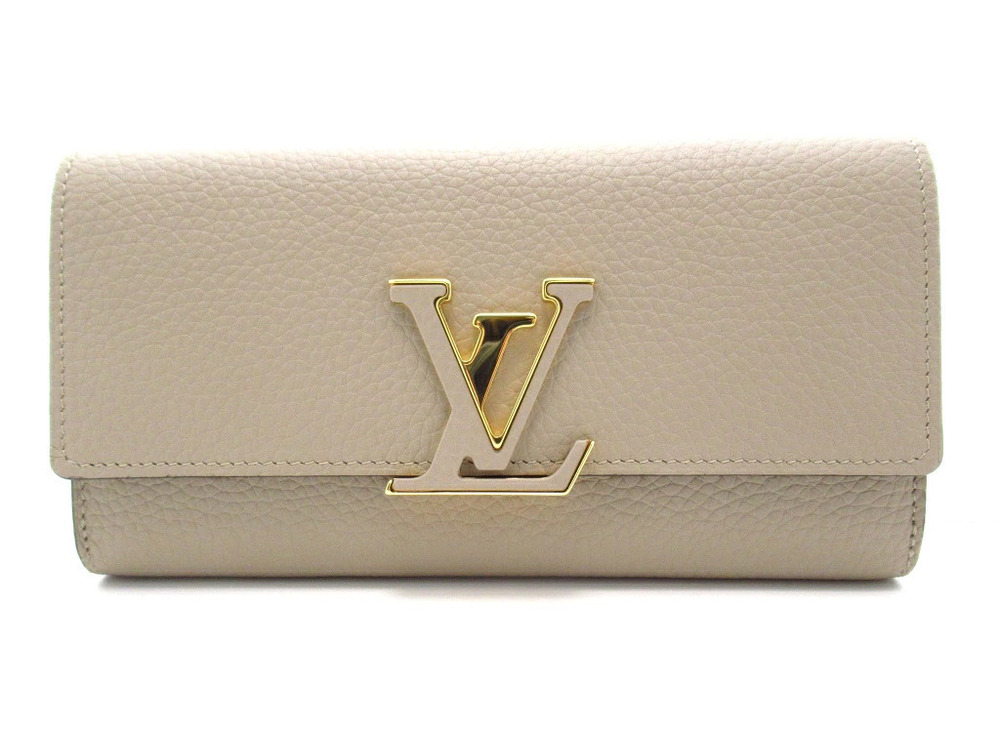 LOUIS VUITTON Portefeuille Capucines Taurillon Galet